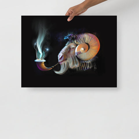 "Lightning Bug" (Merino Ram Fantasy Art) Matte Print