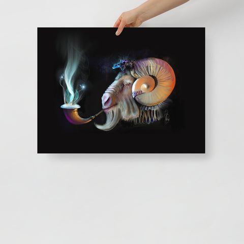 "Lightning Bug" (Merino Ram Fantasy Art) Photo paper print
